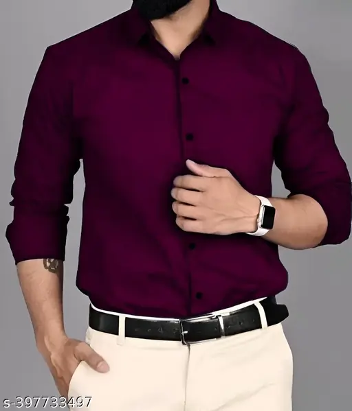 KOSAM Classy CREATIVE Formal Shirts For Men - WINE