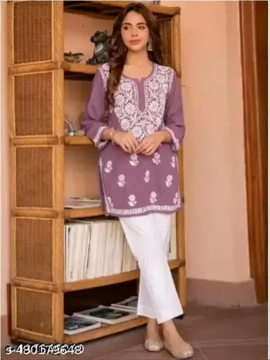 Trending Rayon Printed Short kurta For Women & Girl's